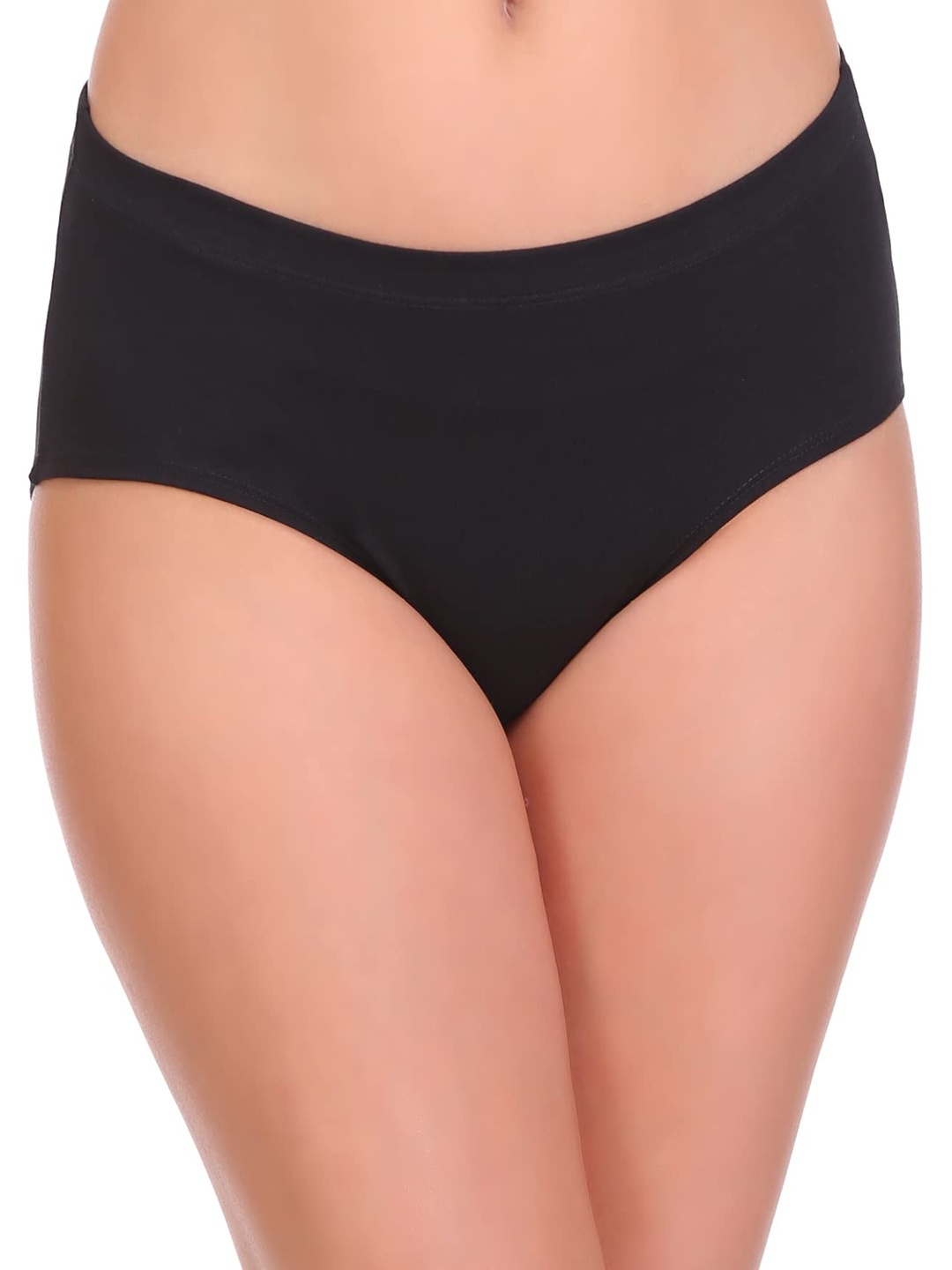 

ACCEZORY Mid-Rise Hipster Brief, Black