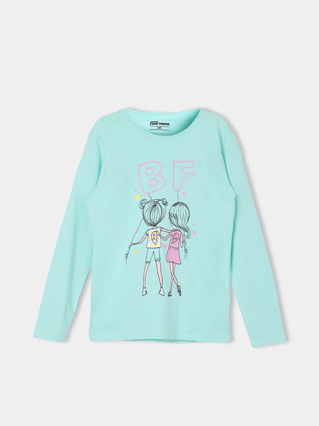 

Fame Forever by Lifestyle Girls Graphic Printed Pure Cotton T-shirt, Green