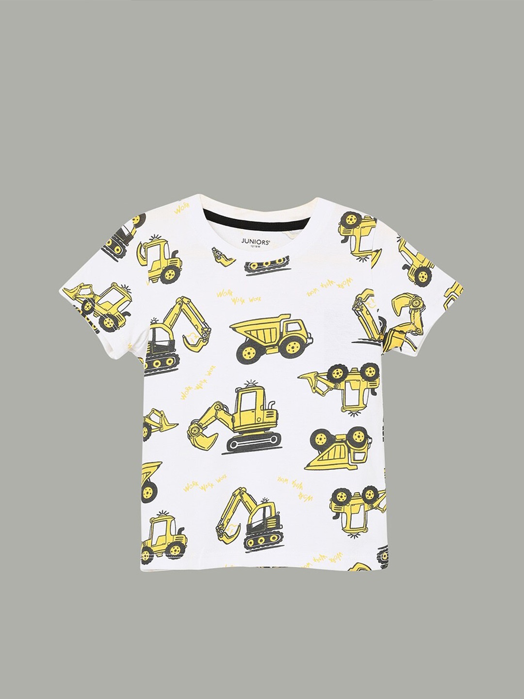 

Juniors by Lifestyle Boys Conversational Printed Pure Cotton T-shirt, White
