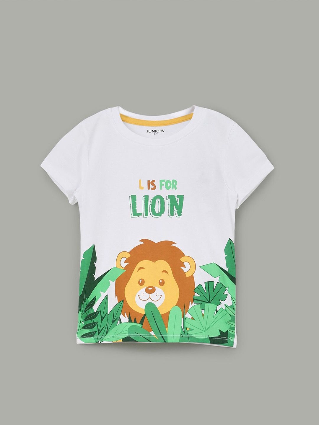 

Juniors by Lifestyle Infants Boys Graphic Printed Pure Cotton T-shirt, White