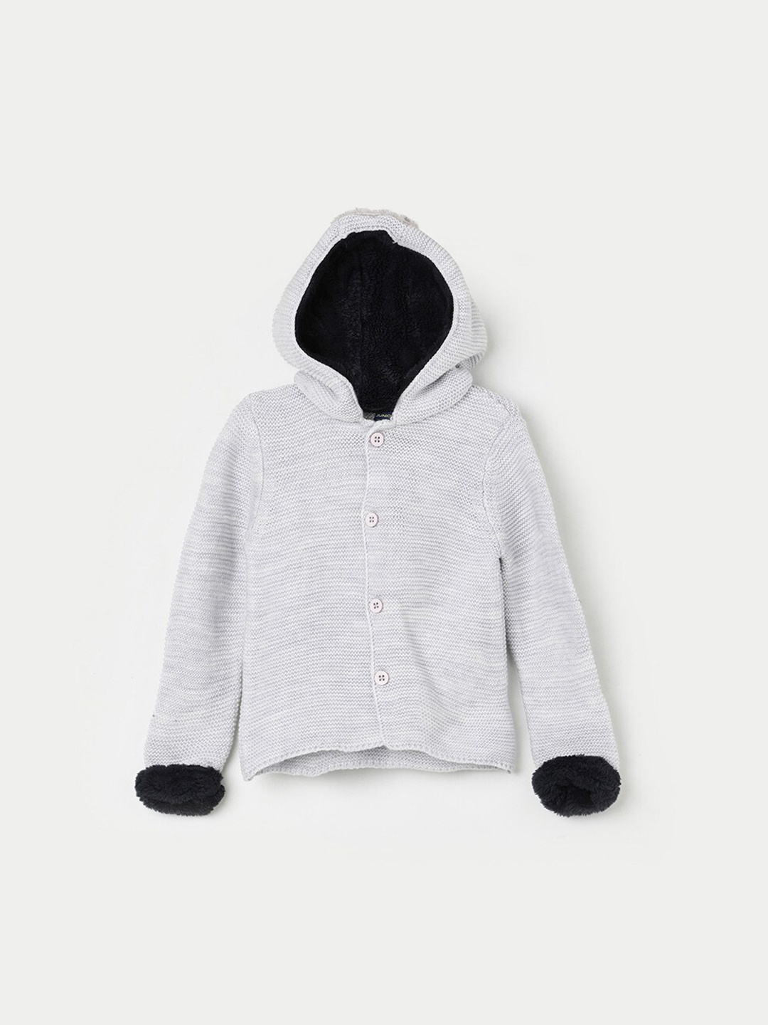 

Juniors by Lifestyle Boys Self Design Hooded Cardigan Sweater, Blue