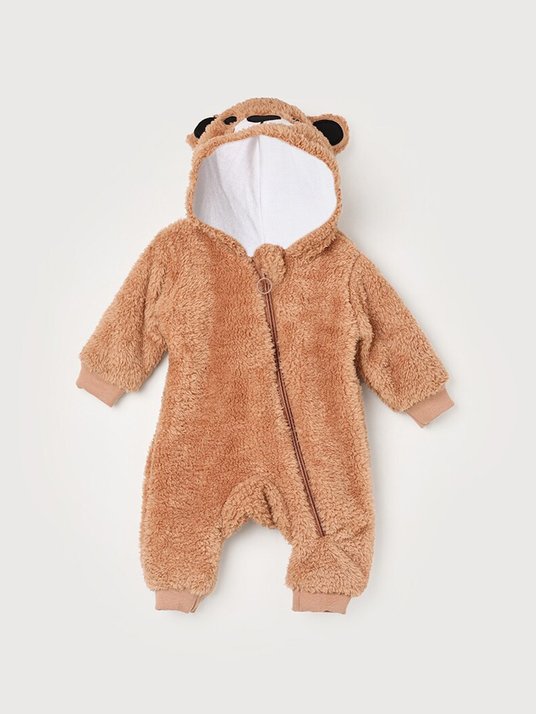 

Juniors by Lifestyle Infant Boys Hooded Rompers, Brown