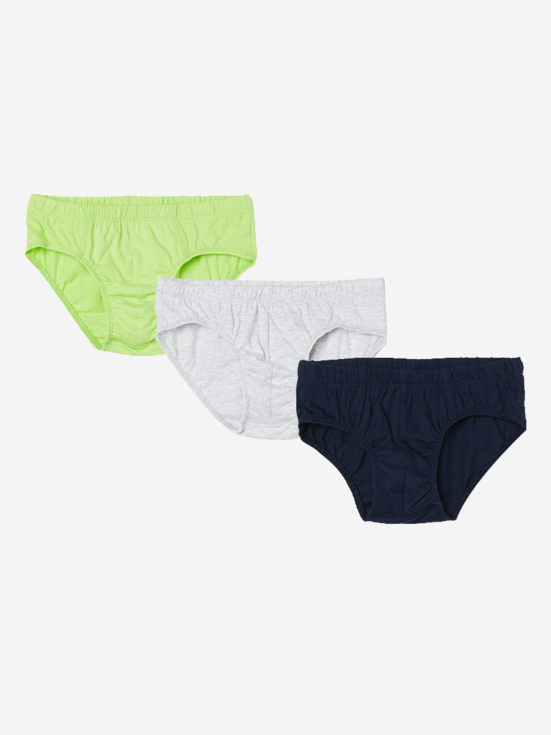 

Fame Forever by Lifestyle Boys Pack Of 3 Pure Cotton Basic Briefs 1000013075011-MULTI, Green