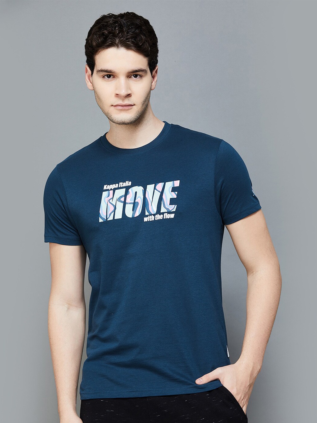 

Kappa Typography Printed T-shirt, Teal