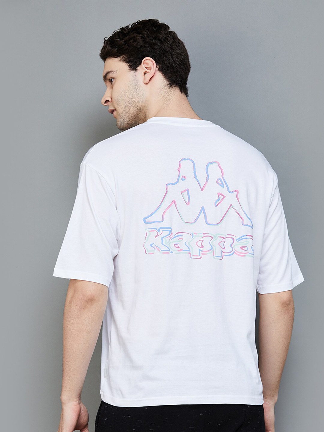 

Kappa Graphic Printed Cotton T-shirt, White