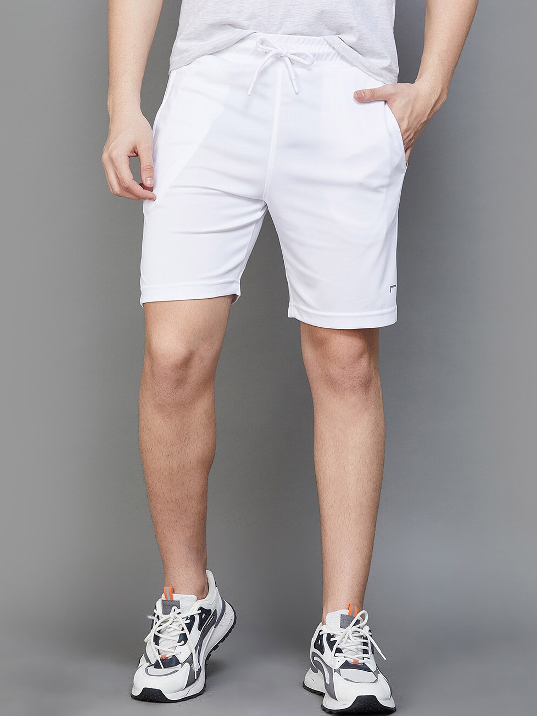 

Fame Forever by Lifestyle Men Knee Length Gym Sports Shorts, White