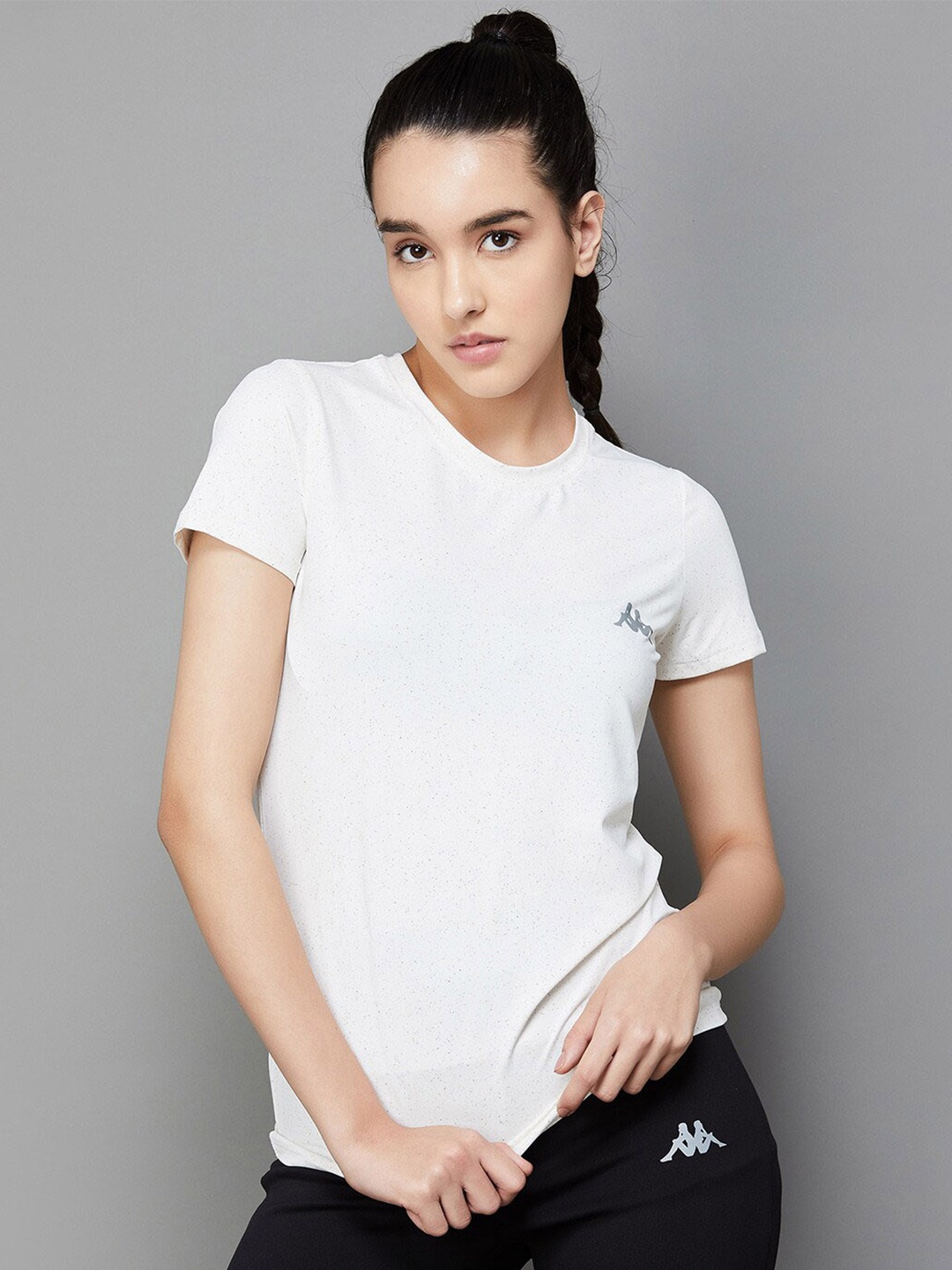 

Kappa Women Off White T-shirt