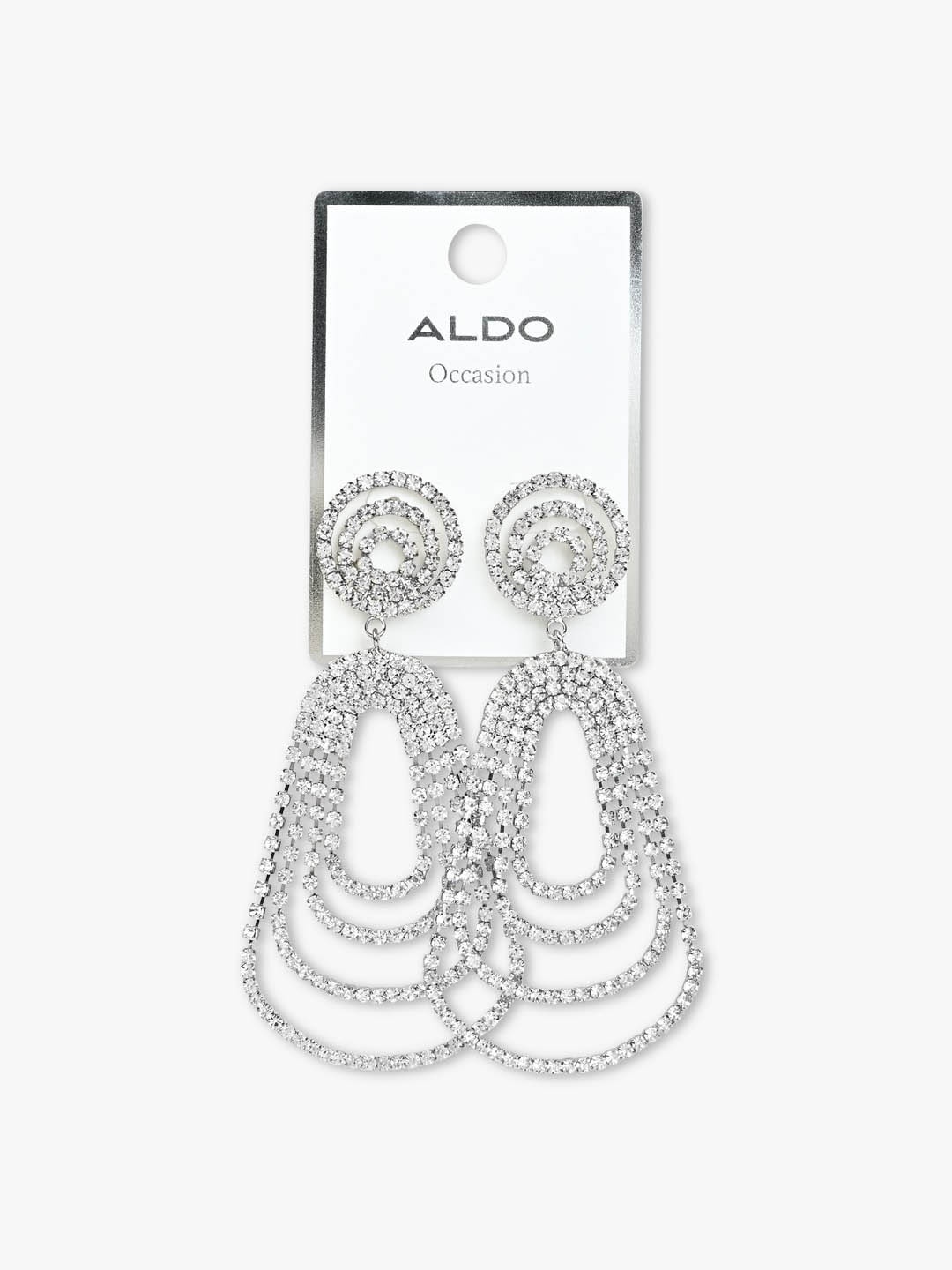 

ALDO Silver-Plated Stone Studded Drop Earrings