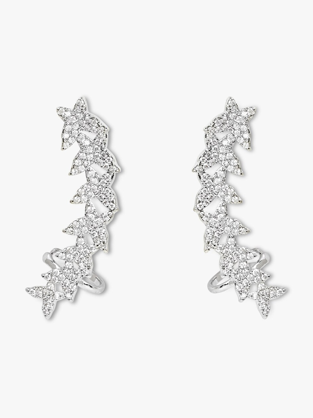 

ALDO Silver-Plated Artificial Beads Ear Cuff Earrings, Multi