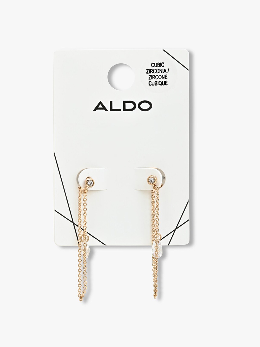 

ALDO Gold-Plated Stone Studded Drop Earrings