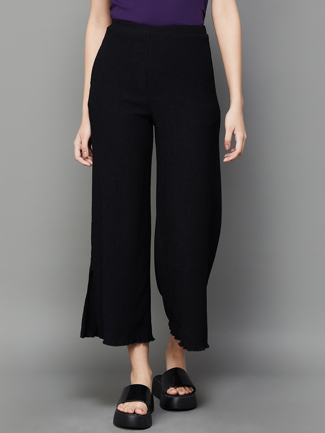 

Ginger by Lifestyle Women Mid-Rise Flat-Front Parallel Trouser, Black
