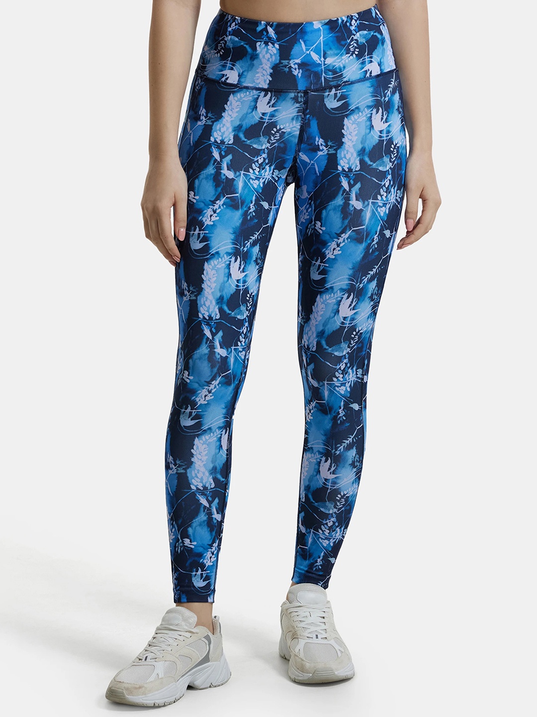

Jockey Microfiber Stretch Performance Ankle Length Legging with Broad Waistband-MW68, Blue