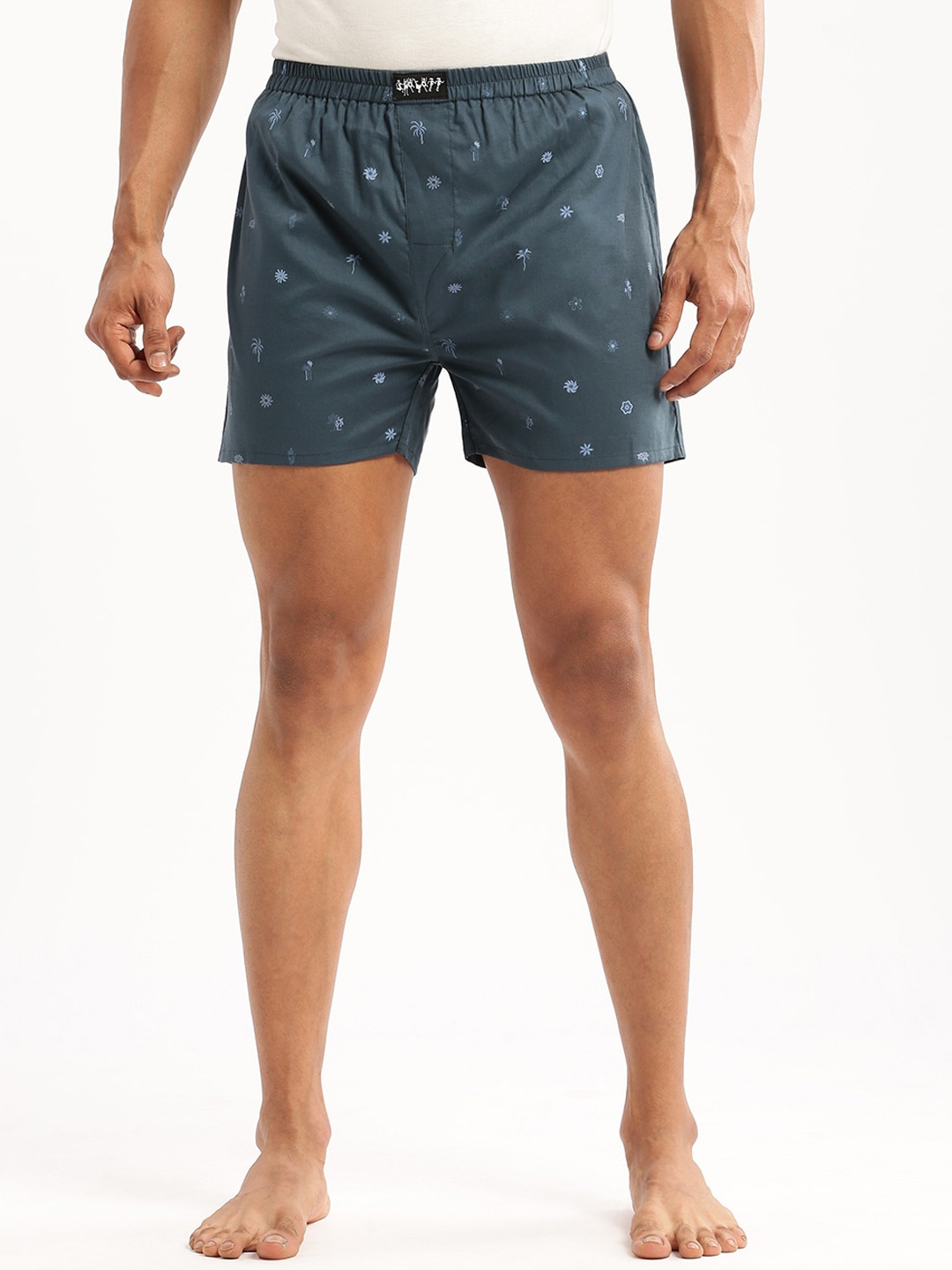 

SHOWOFF Men Printed Slim Fit Boxers AM-126-14_Teal