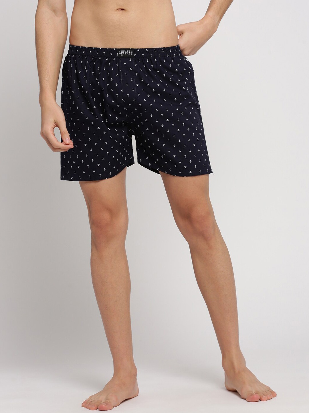

SHOWOFF Men Printed Slim Fit Boxers AM-131-2_NavyBlue, Navy blue