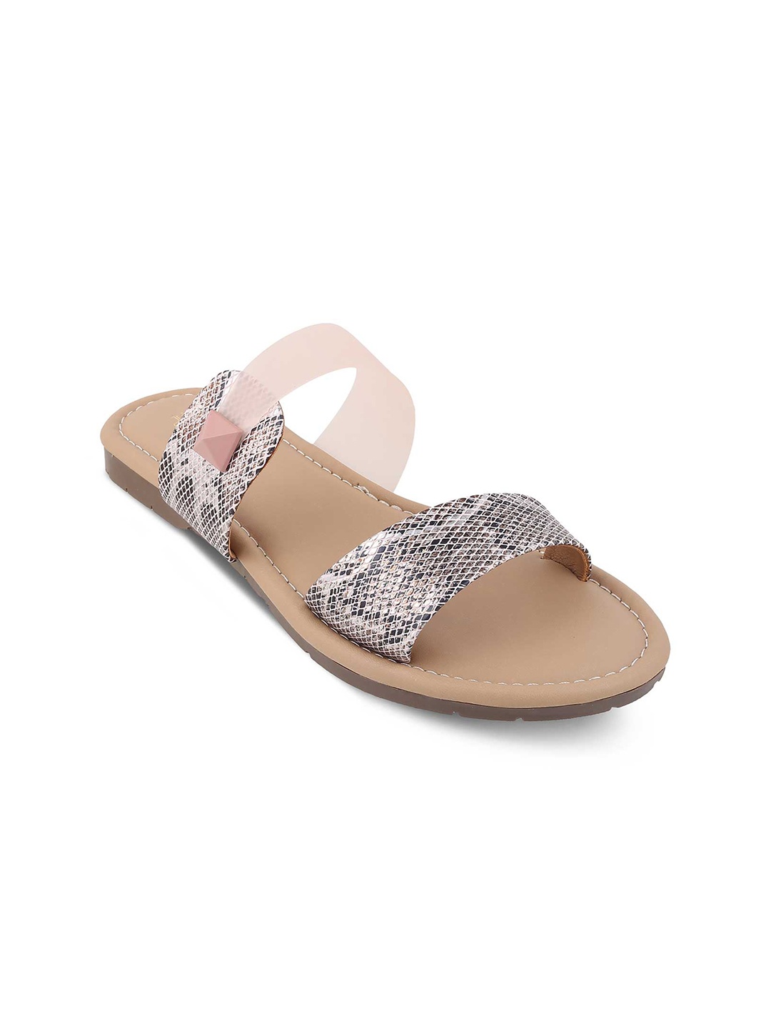 

Tresmode Women Printed Open Toe Flats, Pink