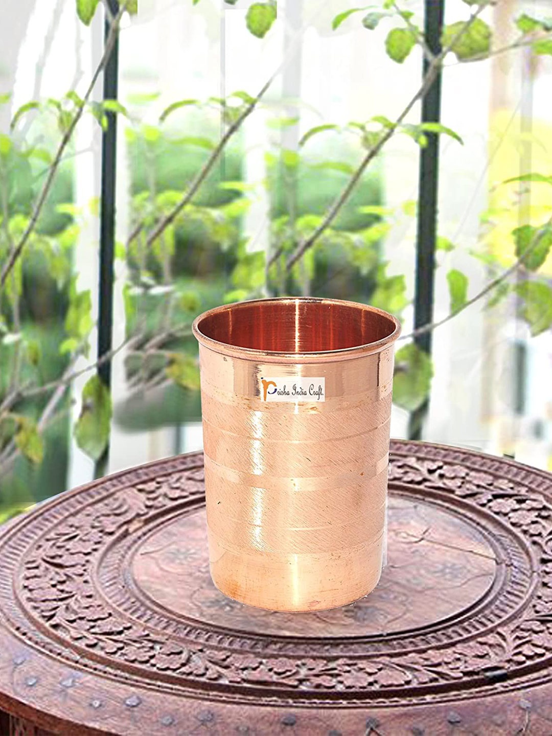 

PRISHA INDIA CRAFT Copper Water Glass 300 ml