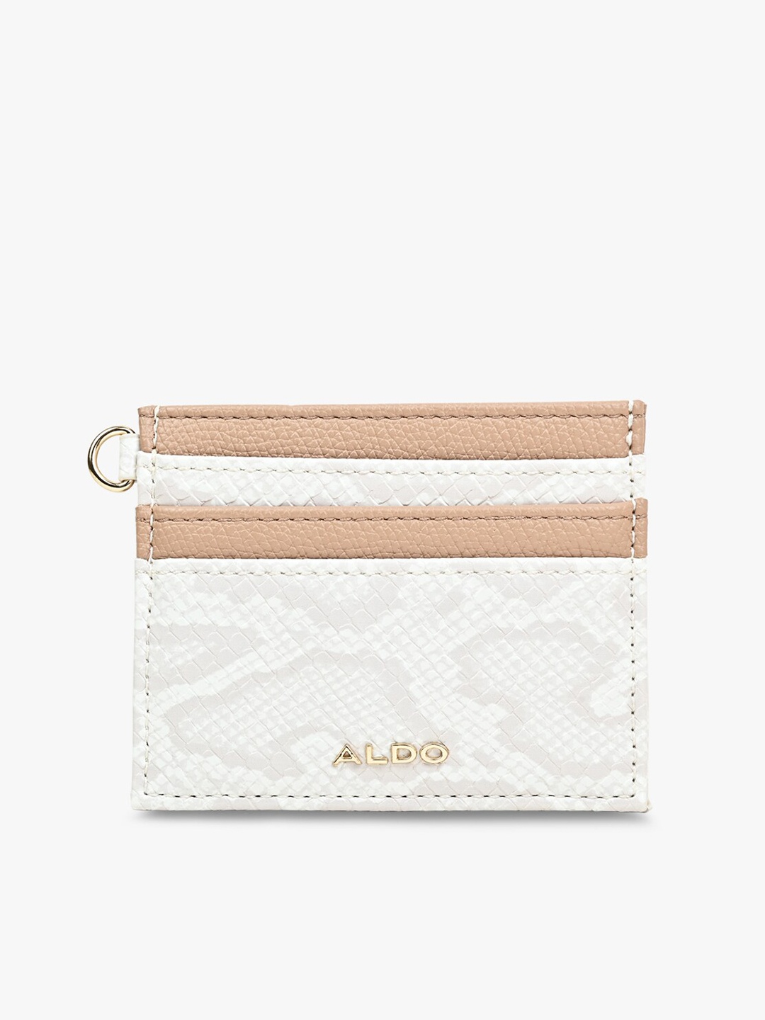 

ALDO Abstract Printed PU Card Holder, Beige