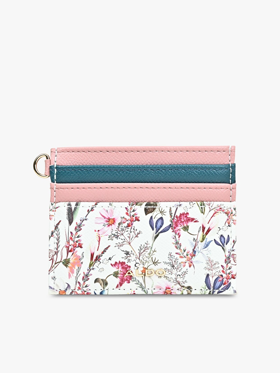 

ALDO Floral Printed PU Card Holder, White