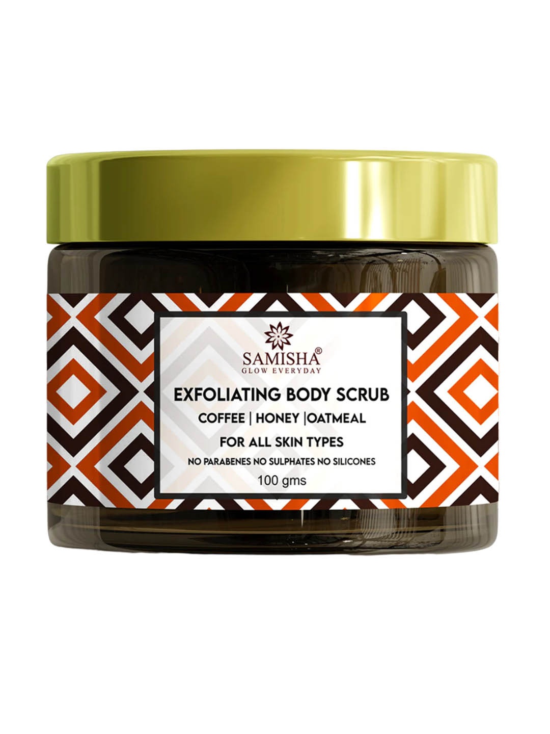 

SAMISHA Coffee Body Scrub With Honey & Oatmeal - 100g, Brown