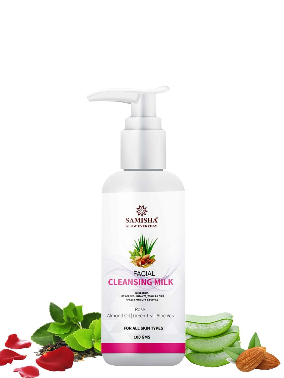 

SAMISHA Facial Cleansing Milk with Rose & Almond Oil - 100 g, White