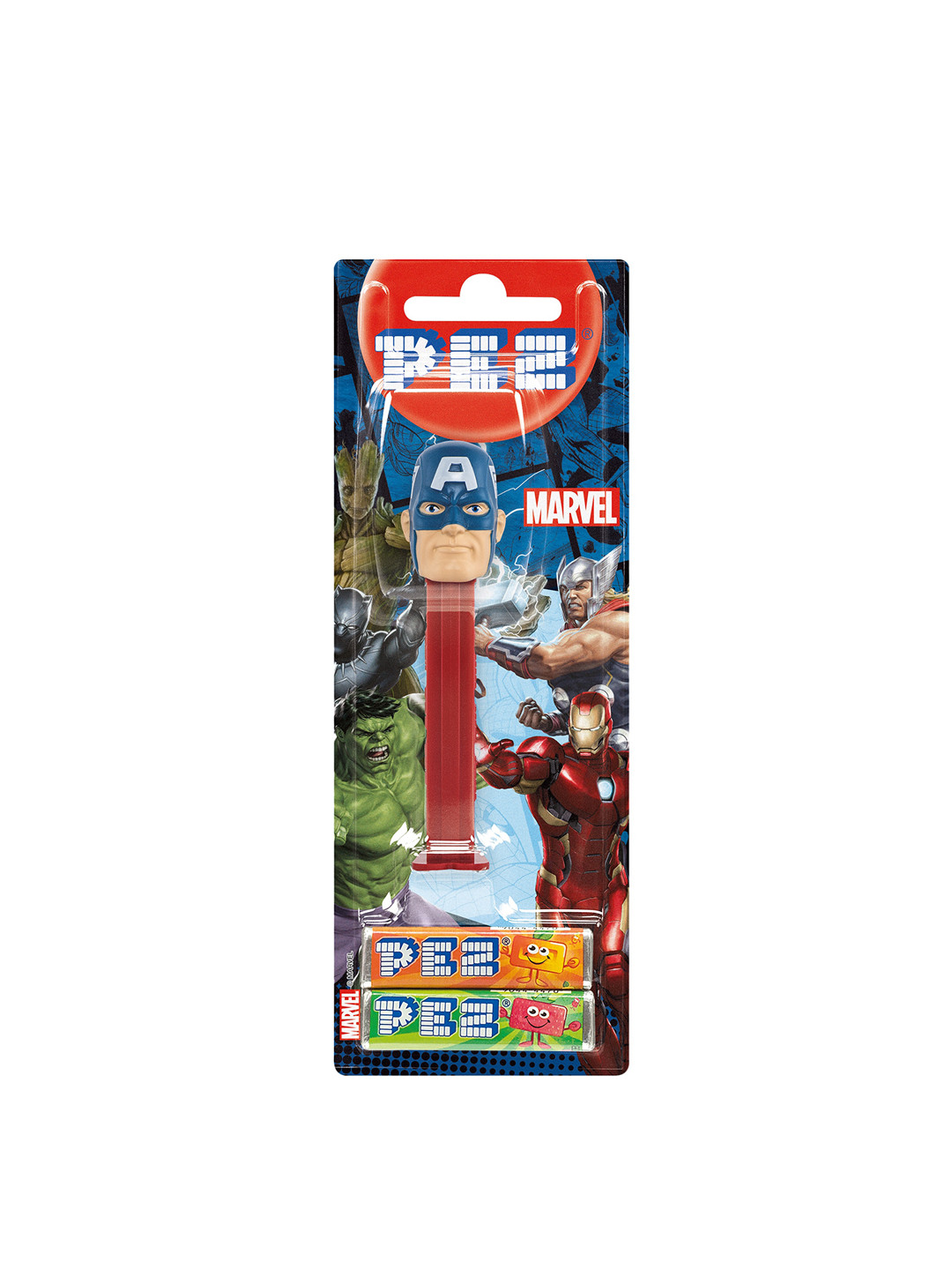 

PEZ Kids Captain America Candy 17gm, Red