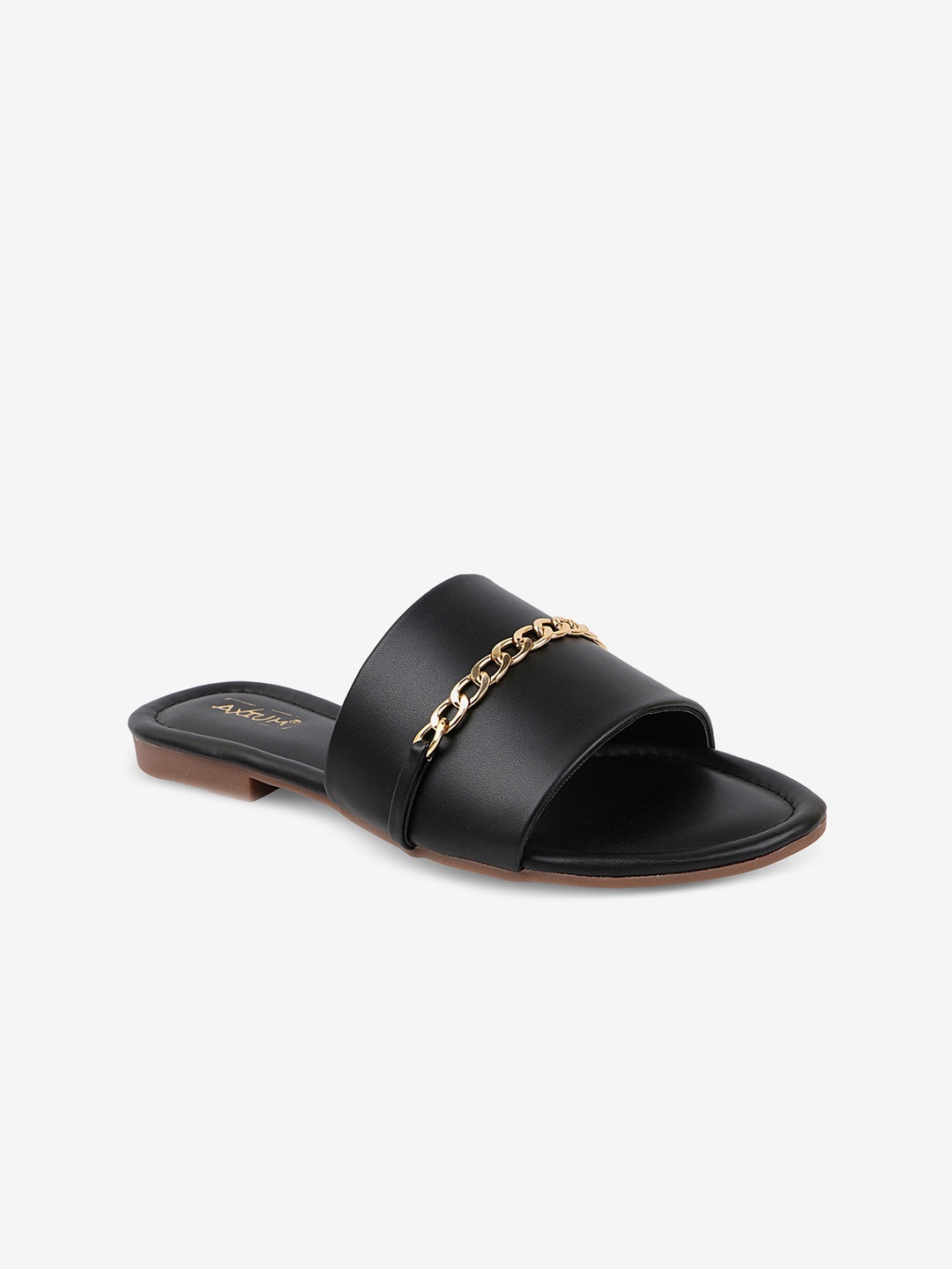

AXIUM Embellished Open Toe Mules, Black