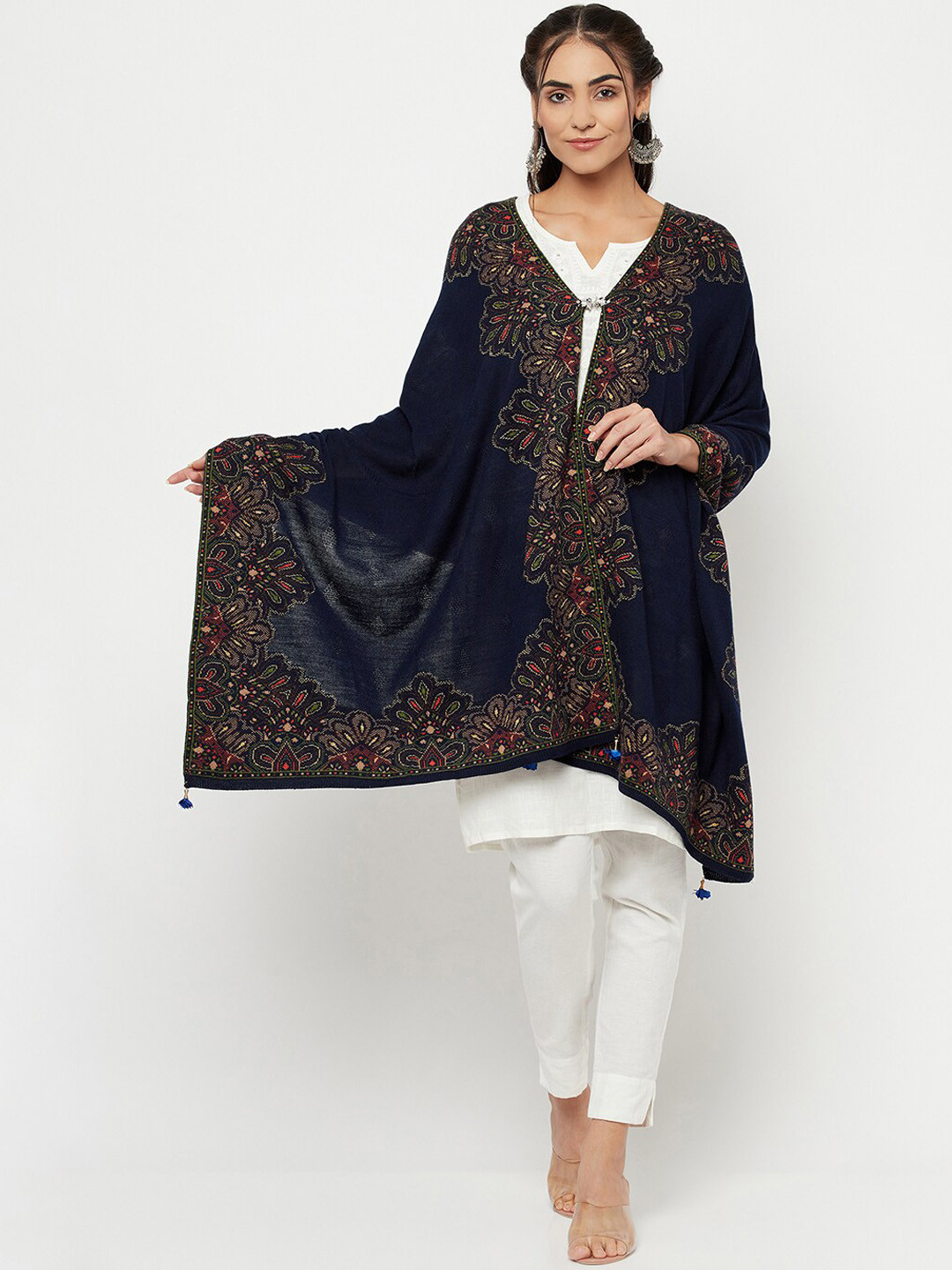 

Knitstudio Self-Design Acrylic Shawl, Navy blue