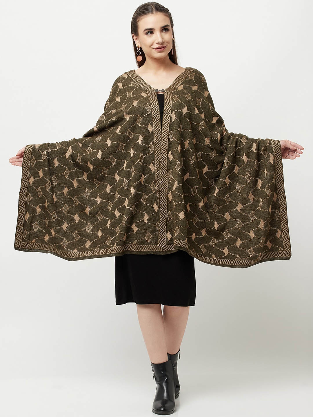 

Knitstudio Women Self-Design Shawl, Olive