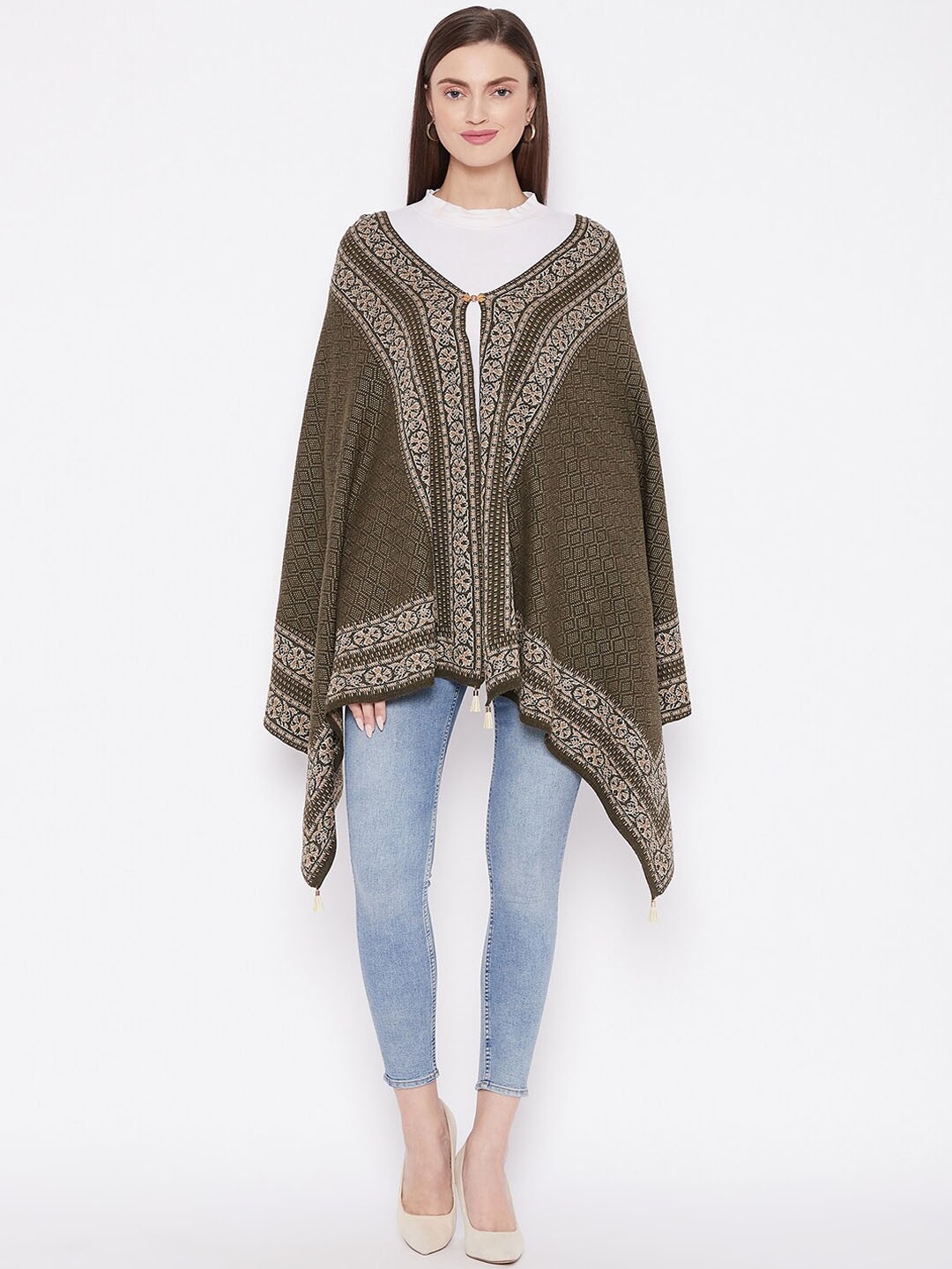 

Knitstudio Self-Design Acrylic Shawl, Olive