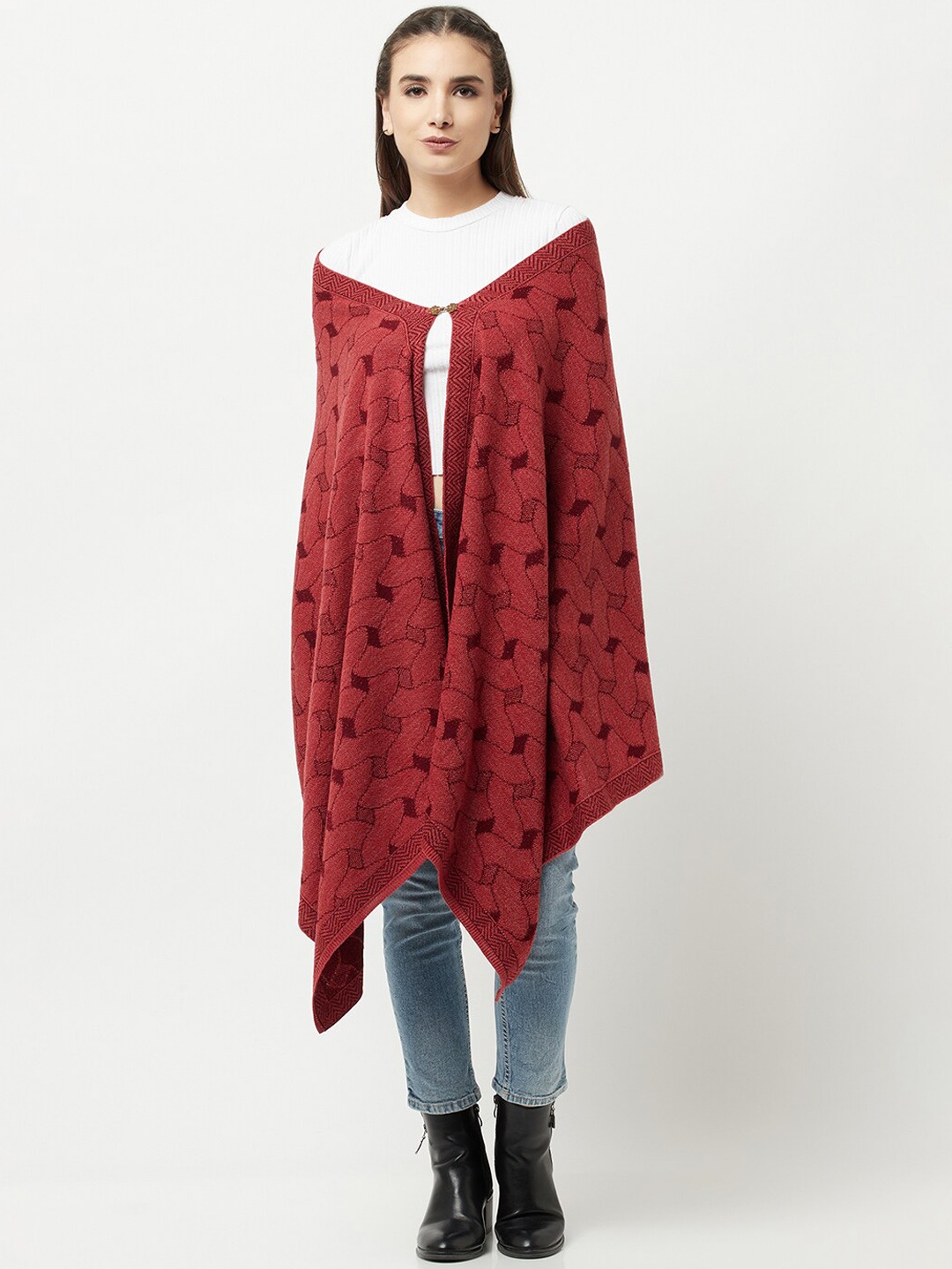 

Knitstudio Women Self-Design Shawl, Red