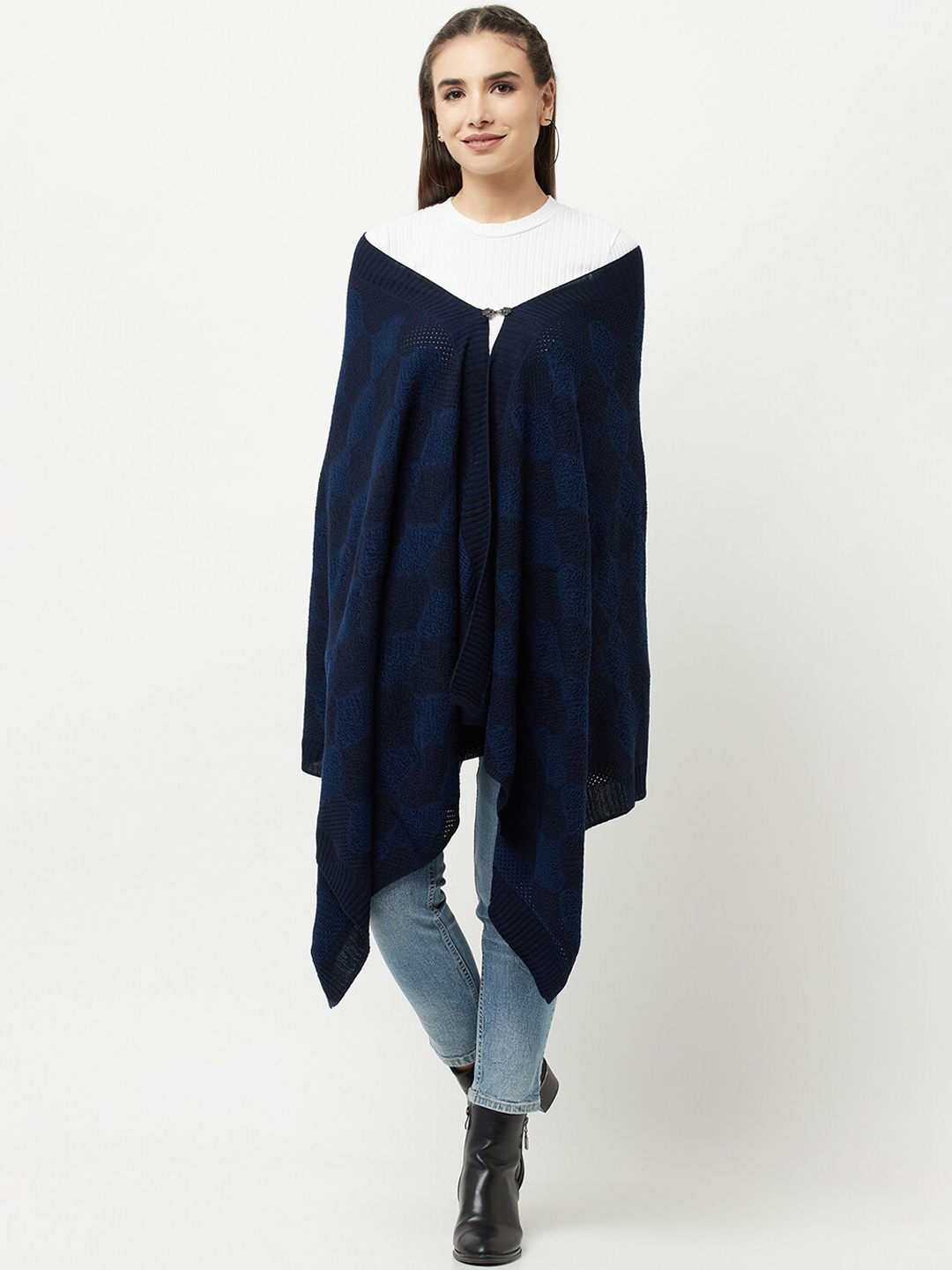 

Knitstudio Self-Design Acrylic Shawl, Navy blue