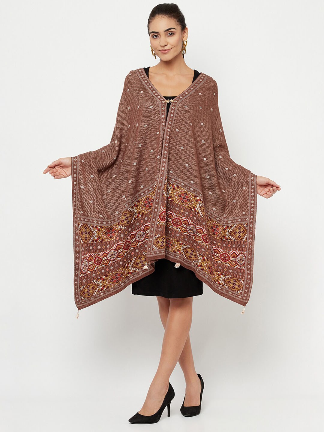 

Knitstudio Self-Design Acrylic Shawl, Brown