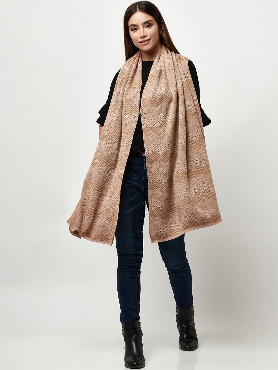 

Knitstudio Women Self-Design Shawl, Pink