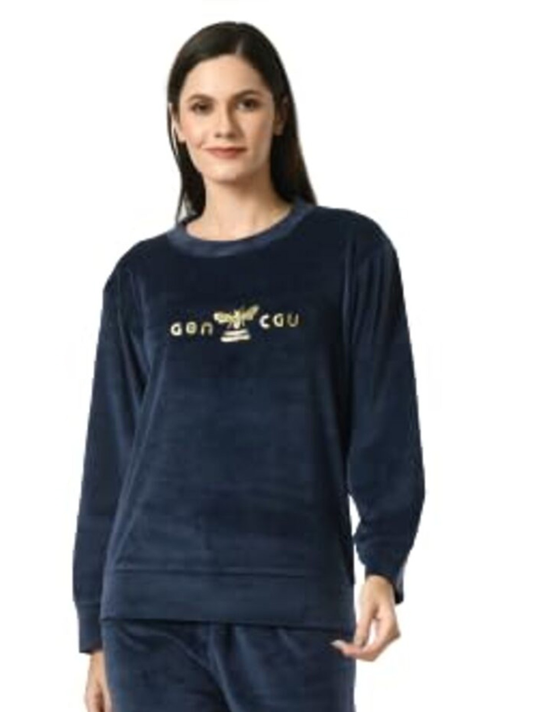 

BAESD Women Blue Sweatshirt
