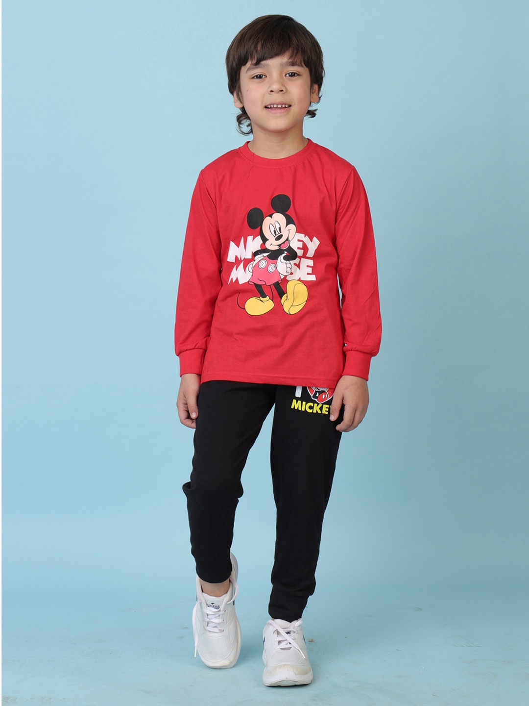 

KUCHIPOO Boys Mickey Mouse Printed Clothing Set, Red