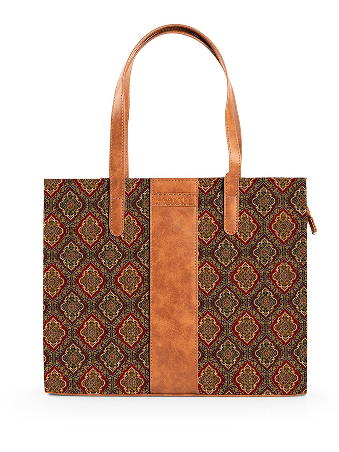 

KAAYTEE Women Printed Jute Laptop Bag, Green