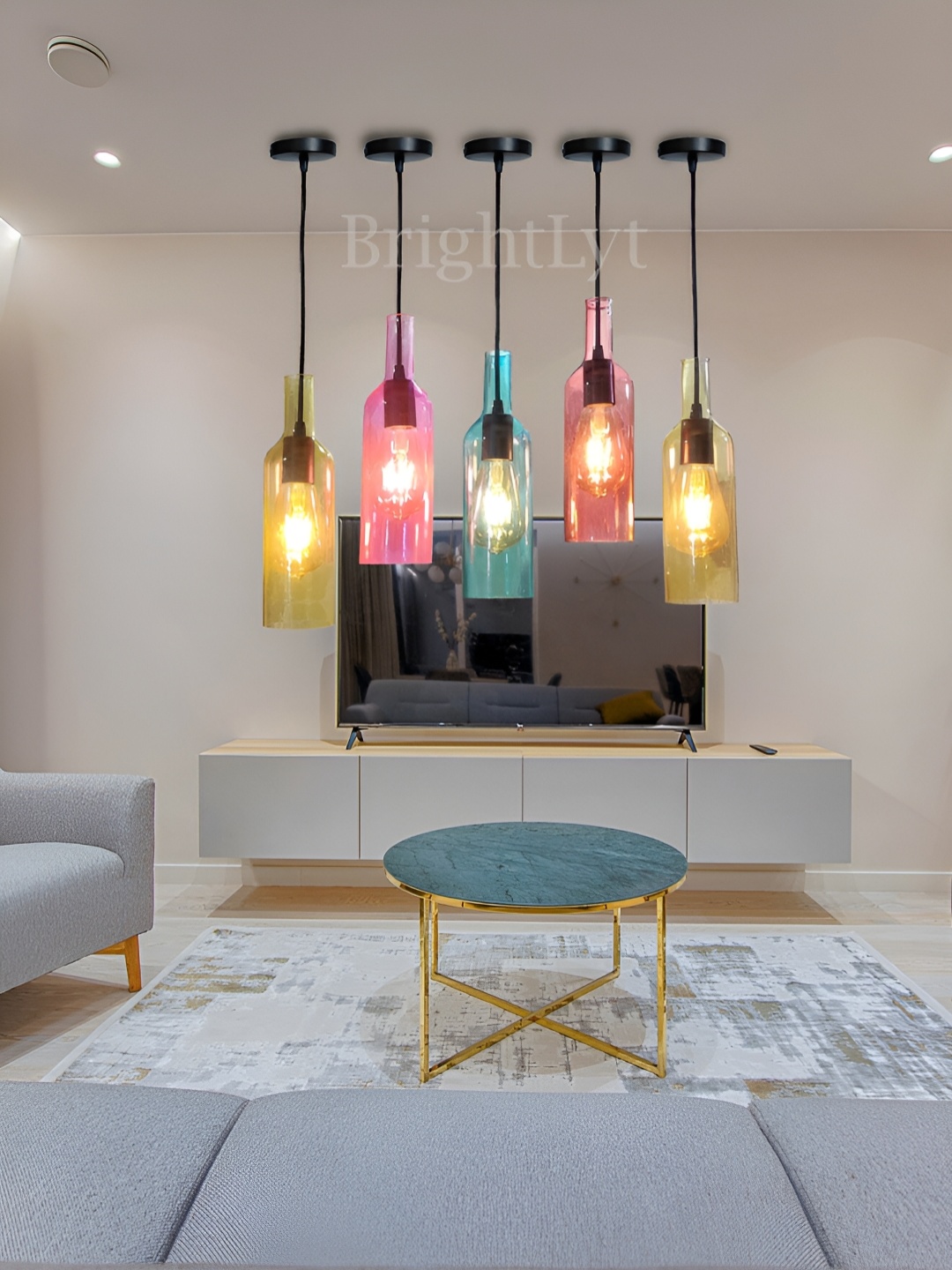 

BrightLyt Contemporary Cylinder Ceiling Lamp, Pink