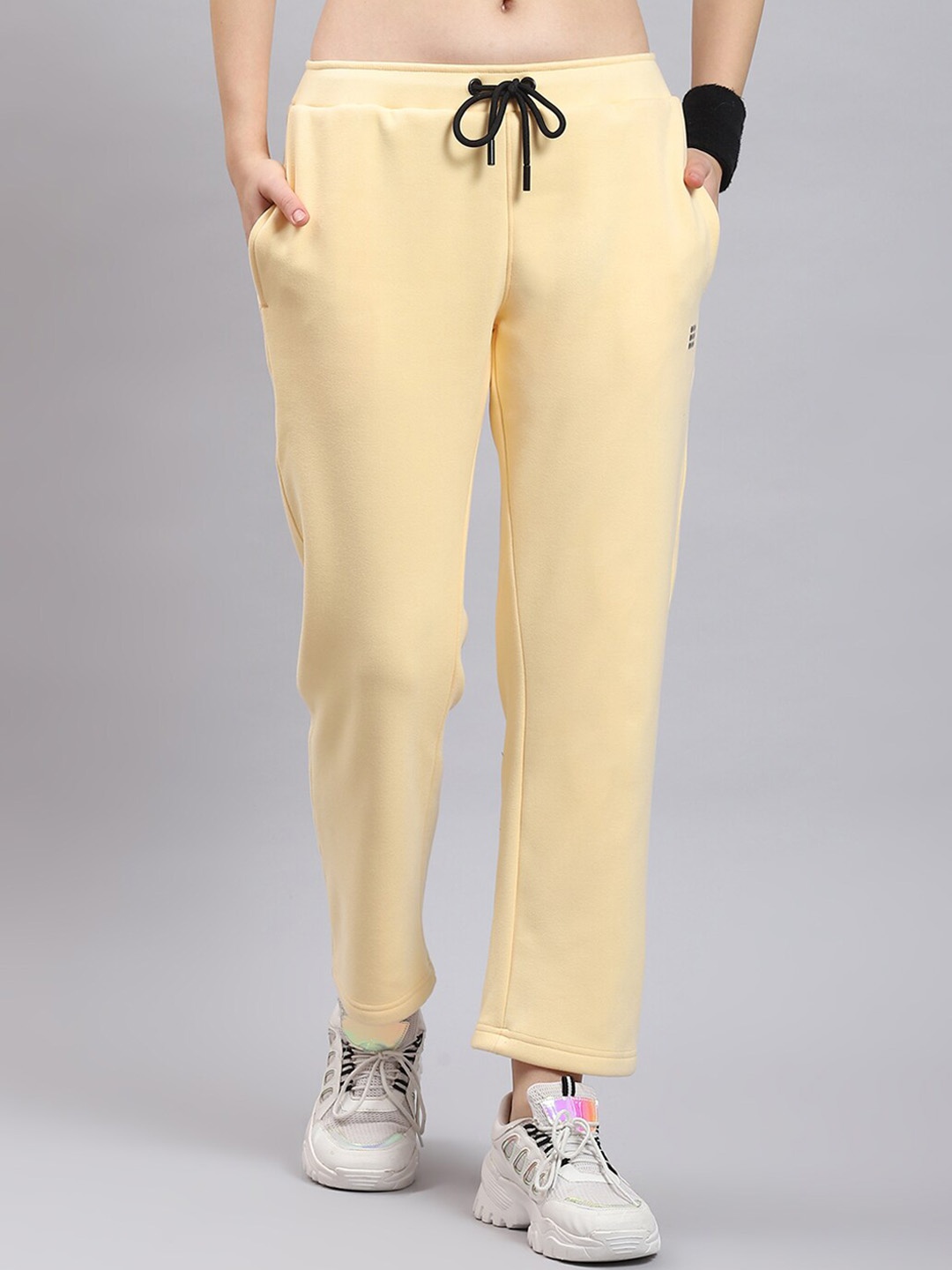 

rock.it Women Mid-Rise Track Pants, Yellow