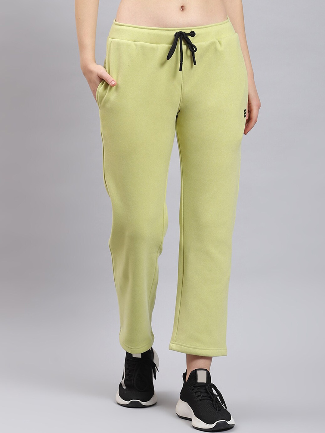 

rock.it Women Mid-Rise Track Pants, Lime green