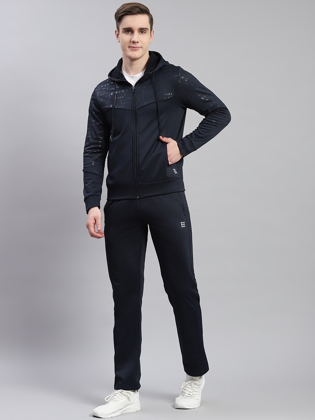 

rock.it Hooded Long Sleeves Mid Rise Tracksuits, Navy blue