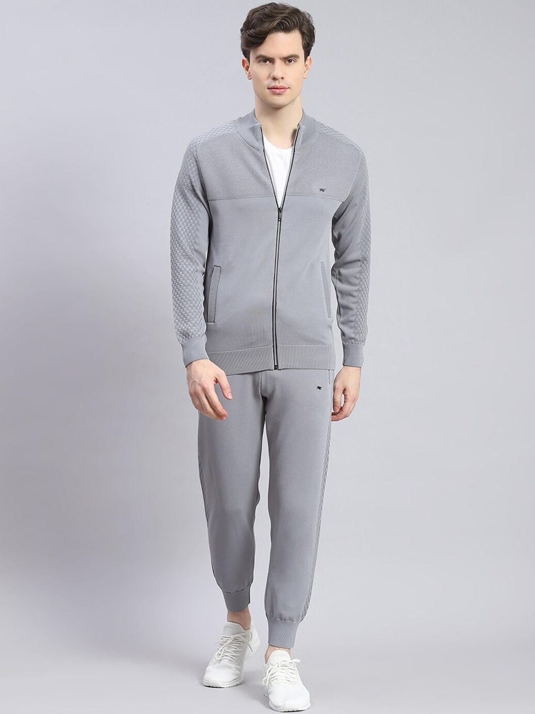 

Monte Carlo Mock Collar Mid-Rise Tracksuit, Grey