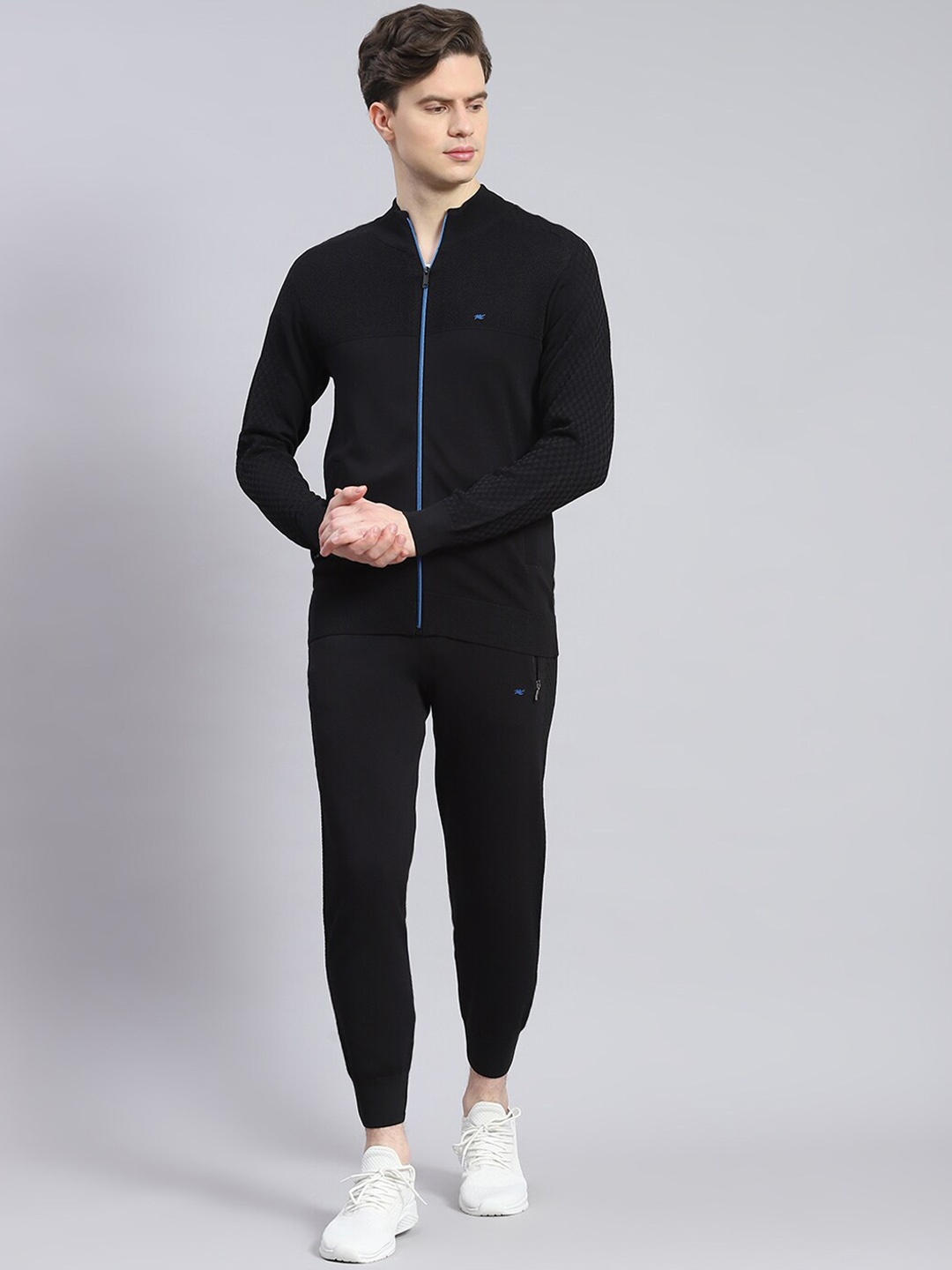 

Monte Carlo Mock Collar Mid-Rise Tracksuits, Black