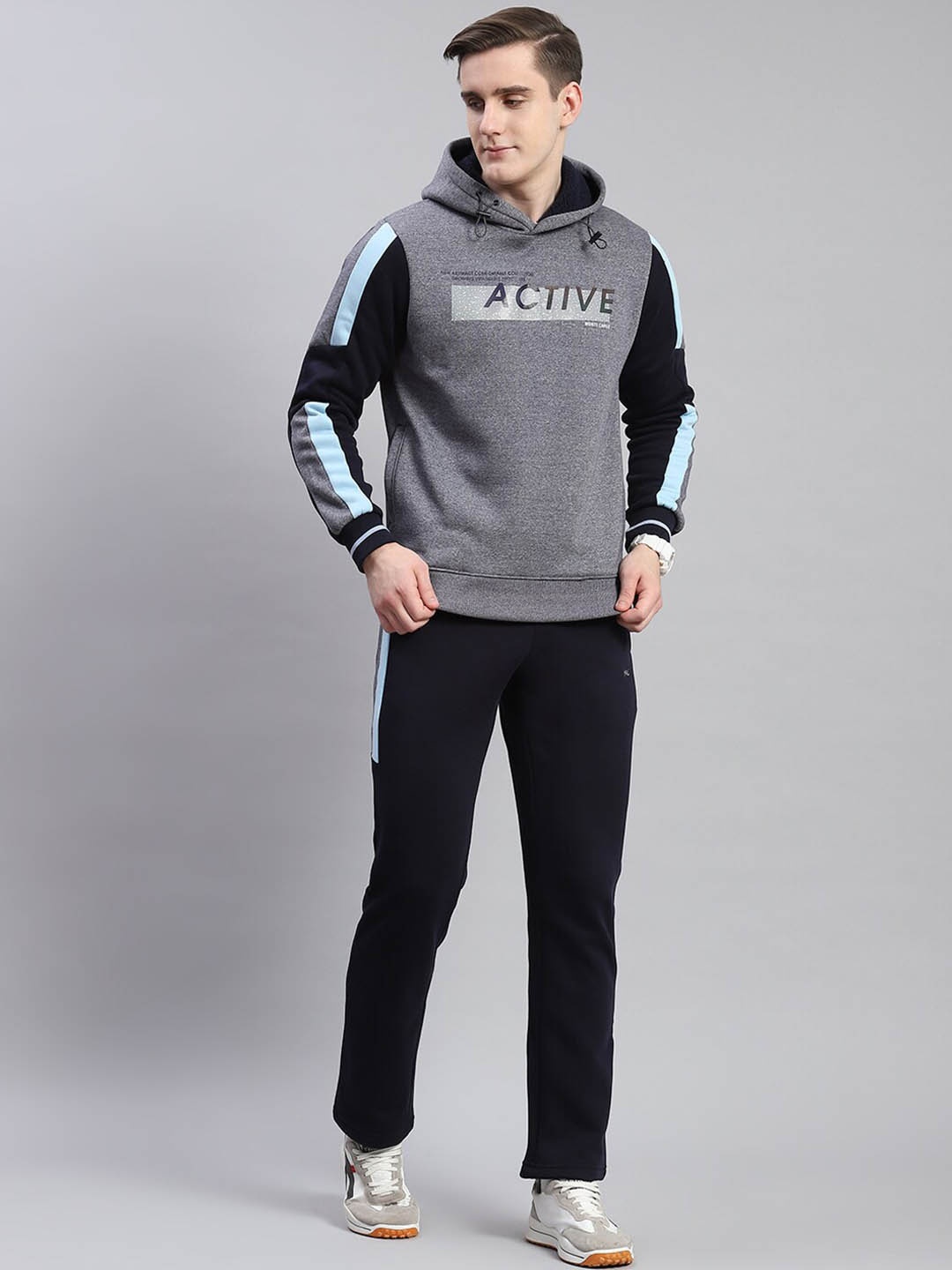 

Monte Carlo Printed Hooded Mid-Rise Tracksuit, Navy blue