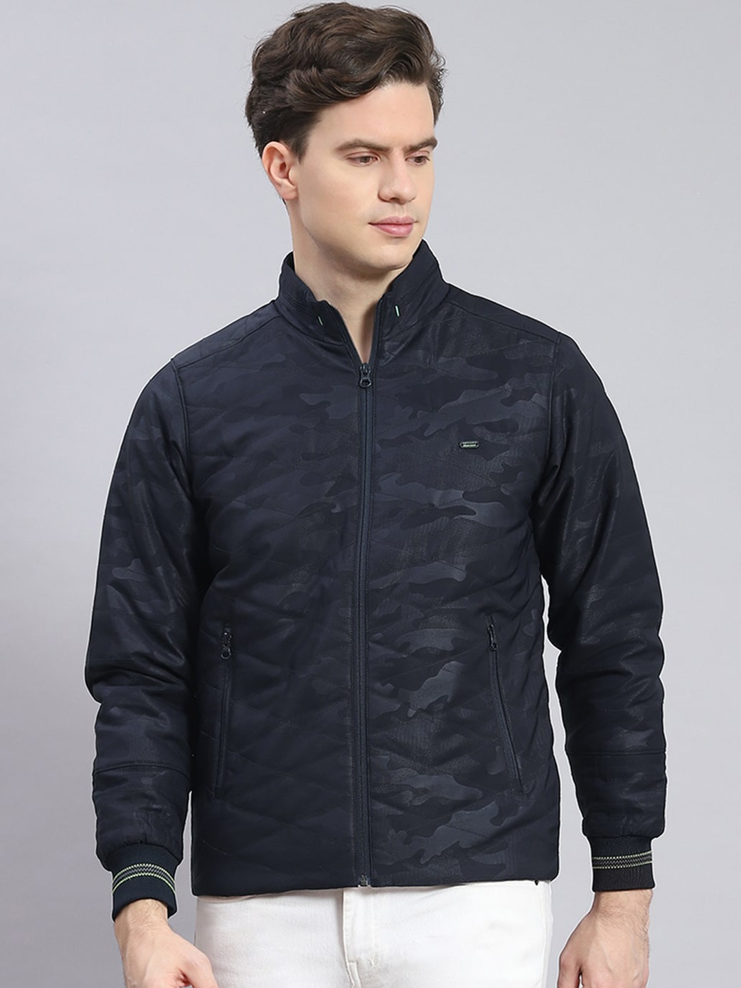 

Monte Carlo Camouflage Printed Lightweight Padded Jacket, Navy blue