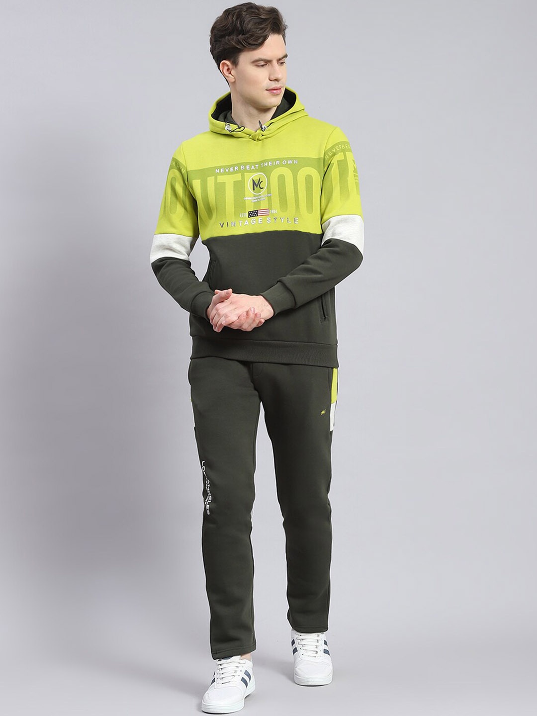 

Monte Carlo Colorblocked Hooded Tracksuit, Olive