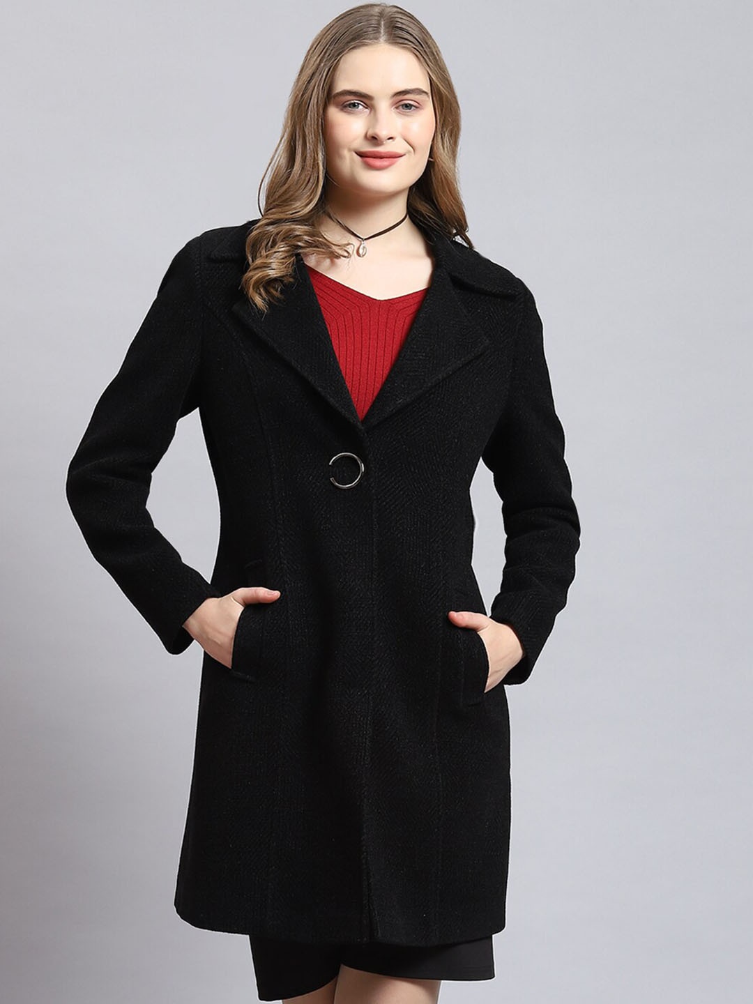 

Monte Carlo Single-Breasted Overcoat, Black