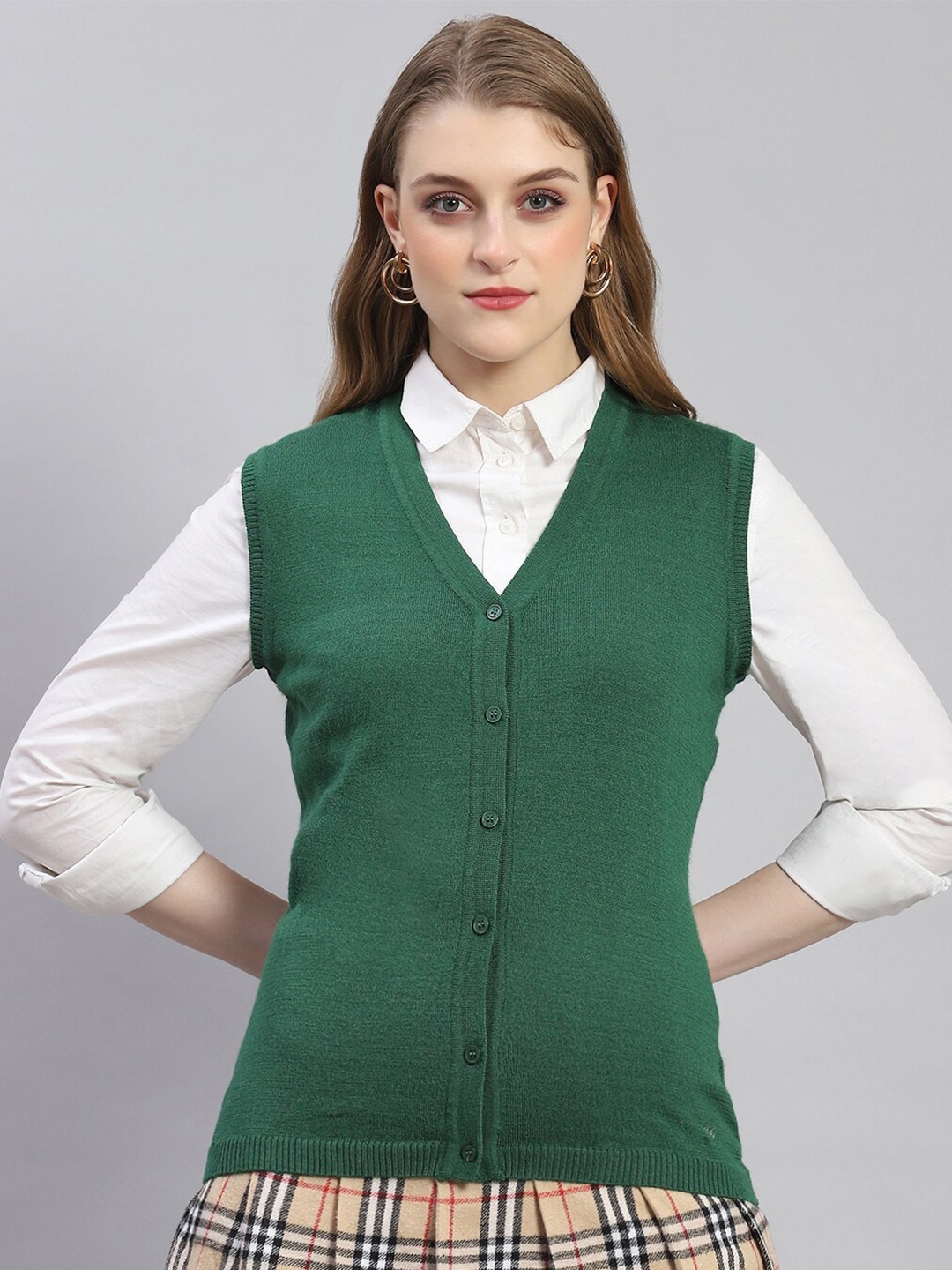 

Monte Carlo V-Neck Cardigan, Green