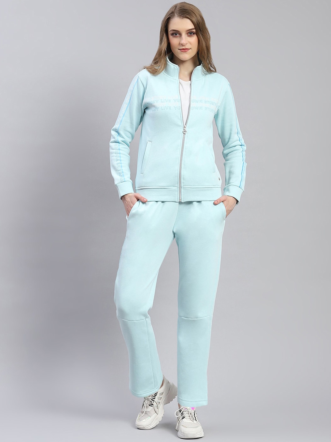 

Monte Carlo Mock Collar Mid Rise Tracksuit, Blue