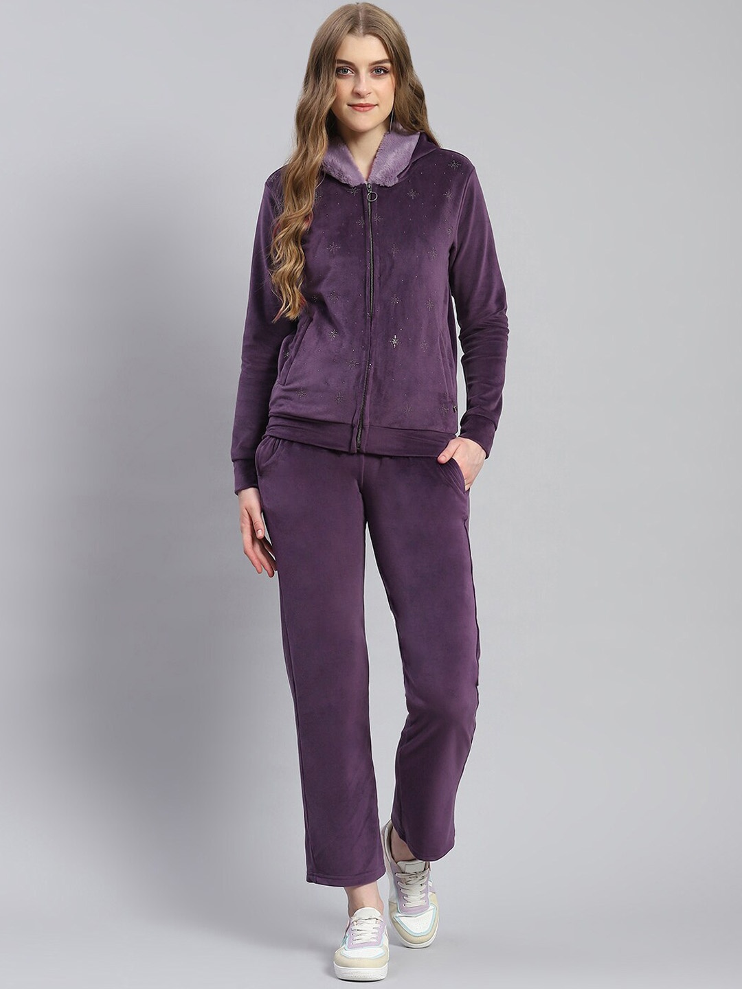 

Monte Carlo Hooded Mid-Rise Tracksuit, Purple