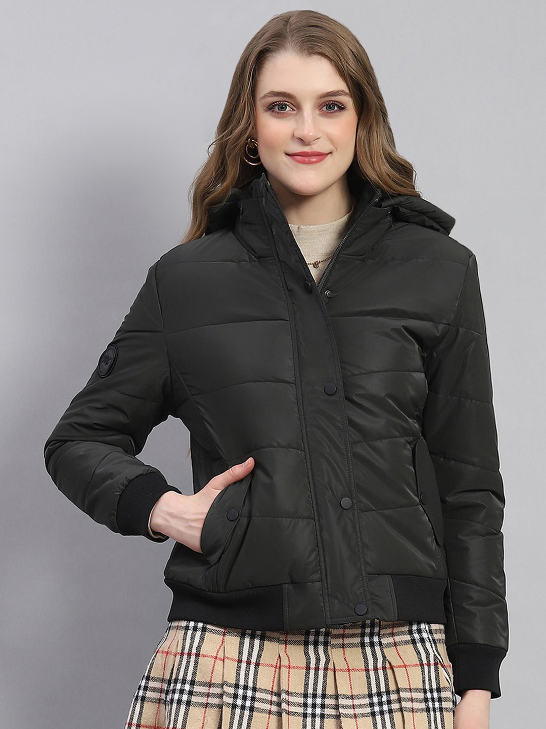 

Monte Carlo Hooded Lightweight Padded Jacket, Olive
